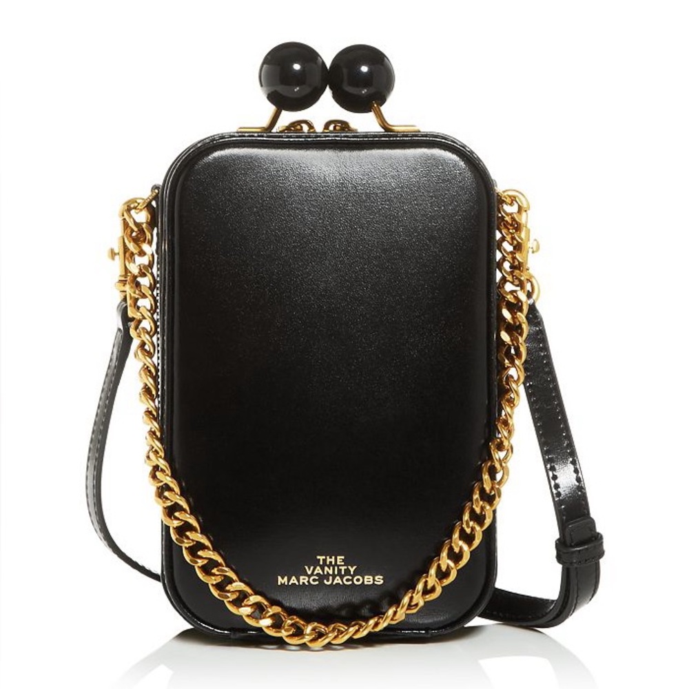 Marc Jacobs Black and Gold Crossbody Bag